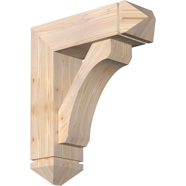 Ekena Millwork Legacy Arts and Crafts Smooth Bracket w/ Offset Brace, Douglas Fir, 7 1/2"W x 24"D x 28"H BKT0806X24X28LEC03SDF - main